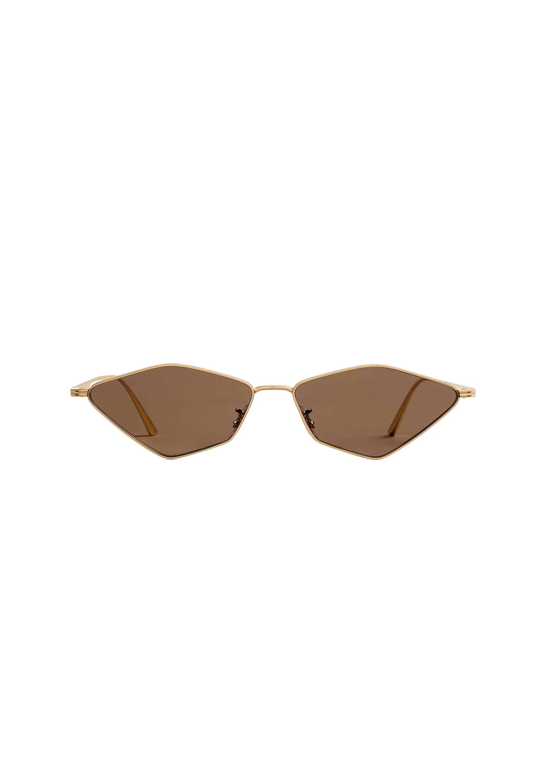 Khaite x Oliver Peoples 2001C Sunglasses in Gold and Brown | Buy Sunglasses at Luxury Shoes Khaite Oliver Peoples 2001C Sunglasses in Gold and Brown