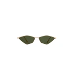 Khaite Oliver Peoples 2001C Sunglasses in Gold and Vibrant Green