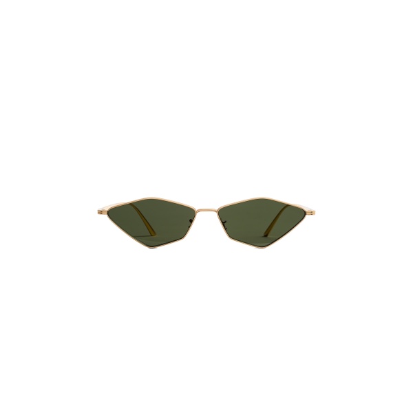 Khaite Oliver Peoples 2001C Sunglasses in Gold and Vibrant Green