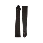 Khaite Remo Long Gloves in Black Leather