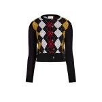 Khaite Rita Cardigan in Black Multi | Knitwear | Luxury Shoes 