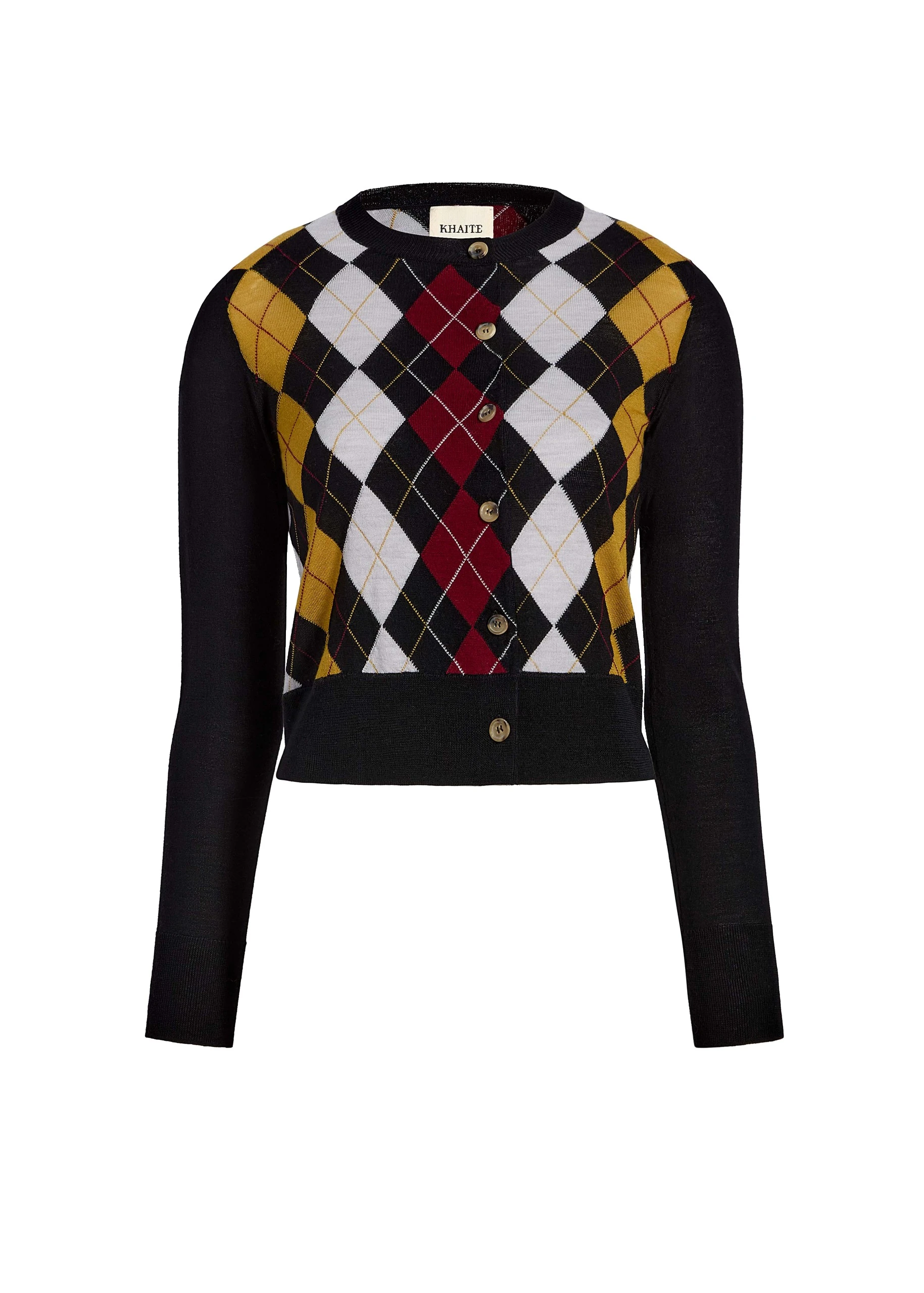 Khaite Rita Cardigan in Black Multi | Knitwear | Luxury Shoes Khaite Rita Cardigan in Black Multi | Knitwear | Luxury Shoes