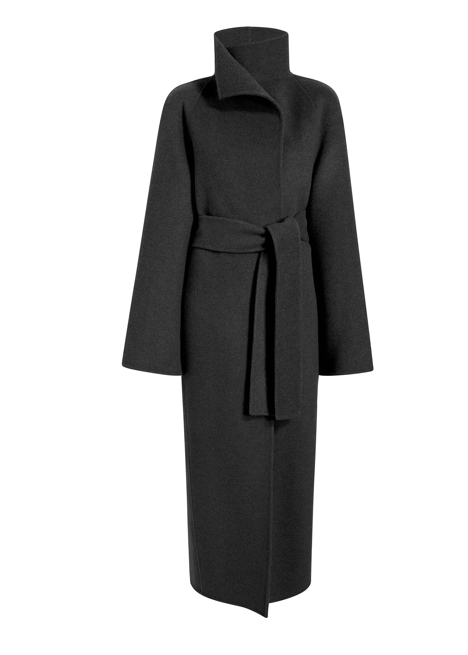 Khaite Romare Coat in Charcoal | Coats | Luxury Shoes Khaite Romare Coat in Charcoal | Coats | Luxury Shoes