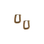 Khaite Santa Fe Rectangular Earrings in Antique Gold