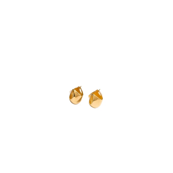 Small Lotus Earrings in Gold