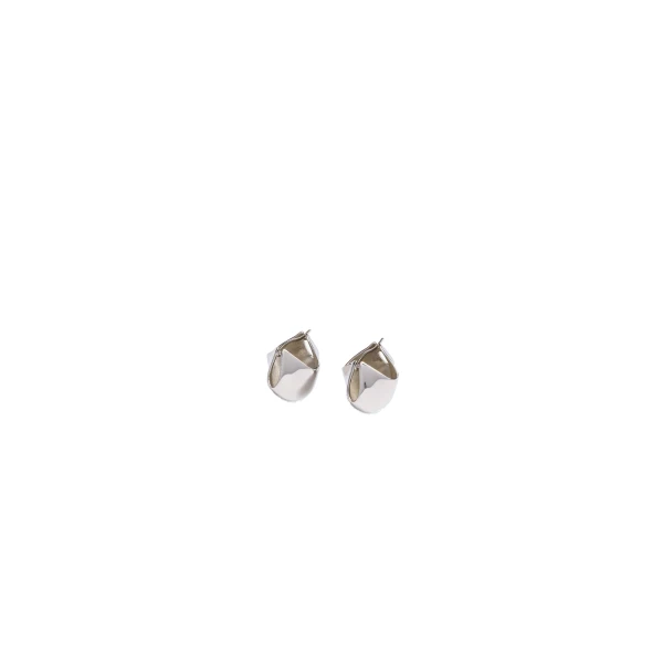 Small Lotus Earrings in Silver