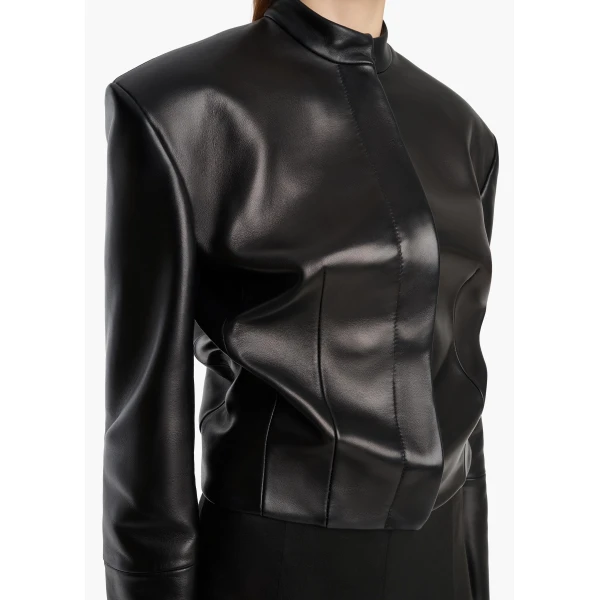 Yoko Jacket in Black Leather - Image 5