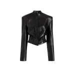 Khaite Yoko Jacket in Black Leather | Jackets | Luxury Shoes 