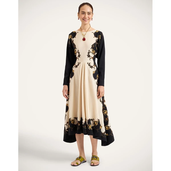 La DoubleJ 9 To 5 Dress in Buttercup Black at Luxury Shoes 