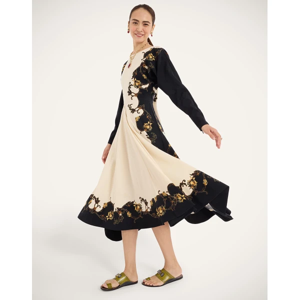 La DoubleJ 9 To 5 Dress in Buttercup Black at Luxury Shoes 