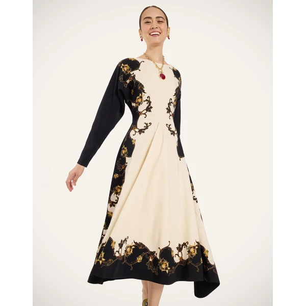 La DoubleJ 9 To 5 Dress in Buttercup Black at Luxury Shoes 
