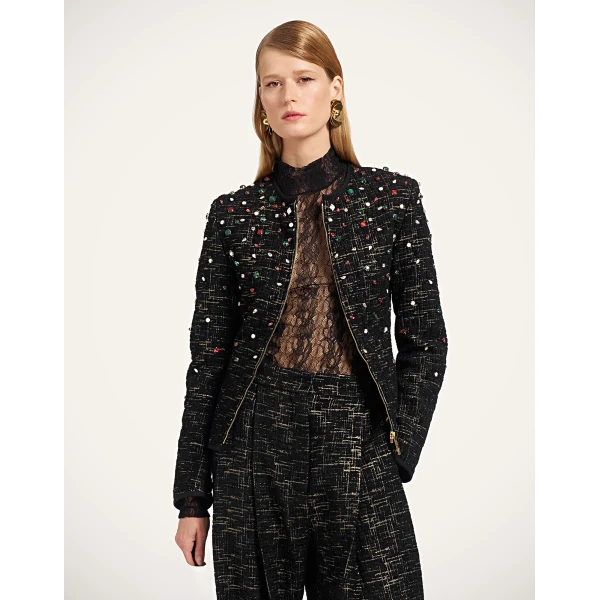 La DoubleJ 9 To 5 Jacket in Bicolor Black at Luxury Shoes 