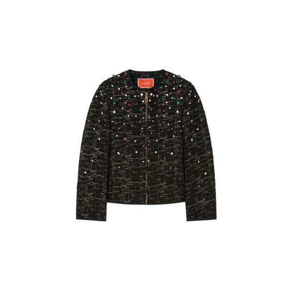 9 To 5 Jacket in Bicolor Black