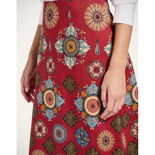 La DoubleJ A-Long Skirt in Nucleus Rust, view 5