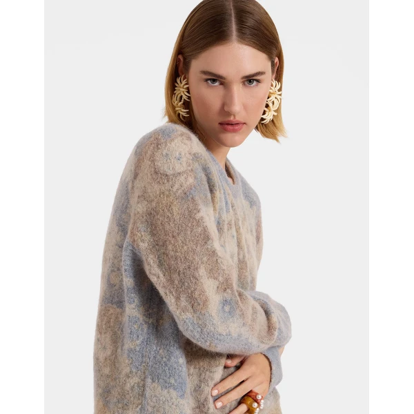 La DoubleJ All-In Sweater in Light Blue, view 5