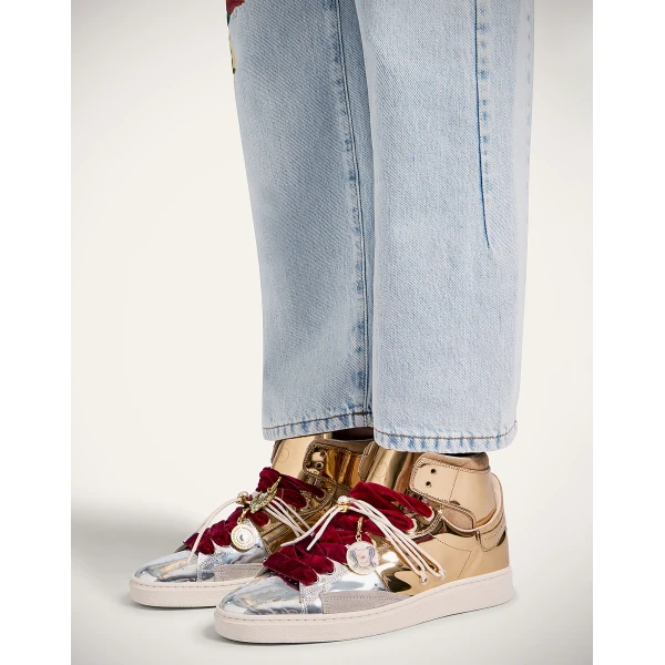 La DoubleJ All Time High Top in Bicolor Gold at Luxury Shoes 