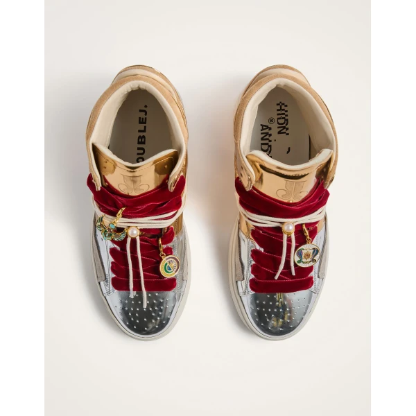 La DoubleJ All Time High Top in Bicolor Gold at Luxury Shoes 