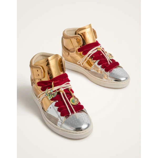 La DoubleJ All Time High Top in Bicolor Gold at Luxury Shoes 