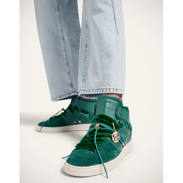La DoubleJ All Time High Top in Green at Luxury Shoes 
