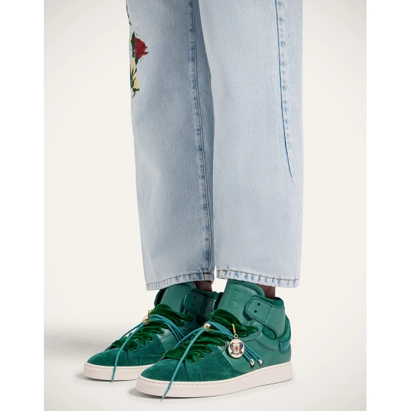 La DoubleJ All Time High Top in Green at Luxury Shoes 
