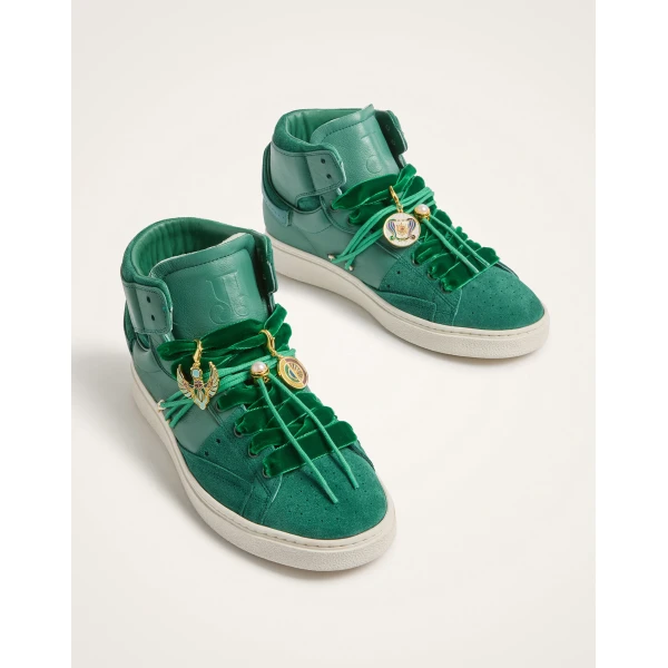 La DoubleJ All Time High Top in Green at Luxury Shoes 