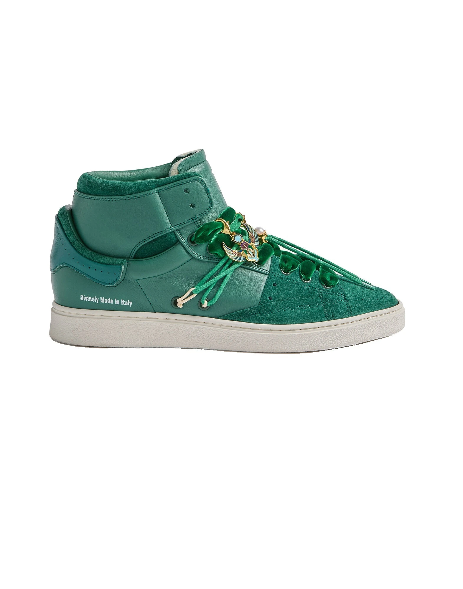 La DoubleJ All Time High Top in Green at Luxury Shoes La DoubleJ All Time High Top in Green at Luxury Shoes