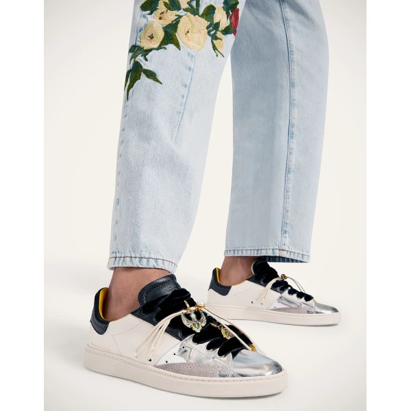 La DoubleJ All Time Low Top in Color Block Black & White at Luxury Shoes 