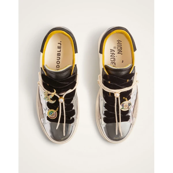 La DoubleJ All Time Low Top in Color Block Black & White at Luxury Shoes 