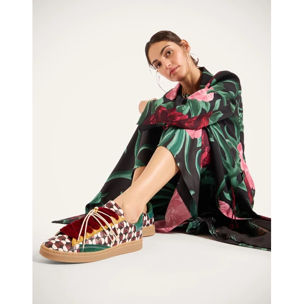La DoubleJ All Time Low Top in Sfere Burgundy at Luxury Shoes 