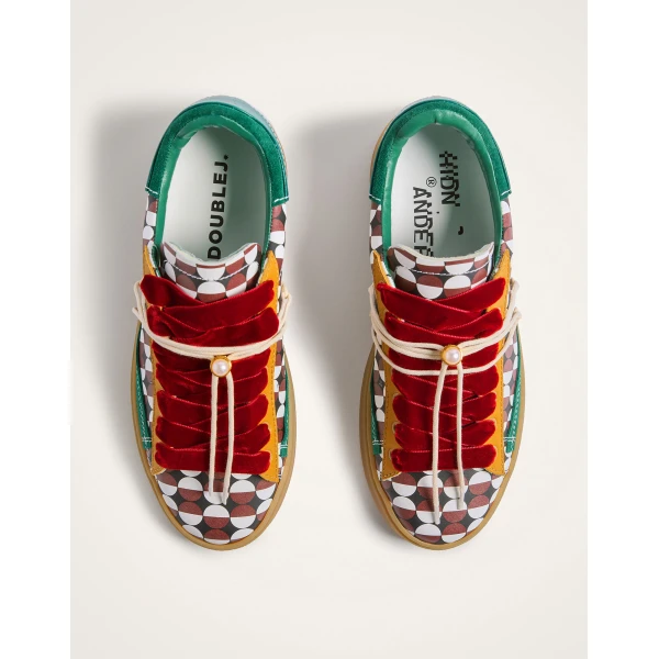 La DoubleJ All Time Low Top in Sfere Burgundy at Luxury Shoes 
