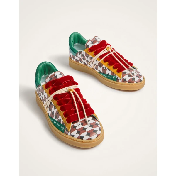 La DoubleJ All Time Low Top in Sfere Burgundy at Luxury Shoes 
