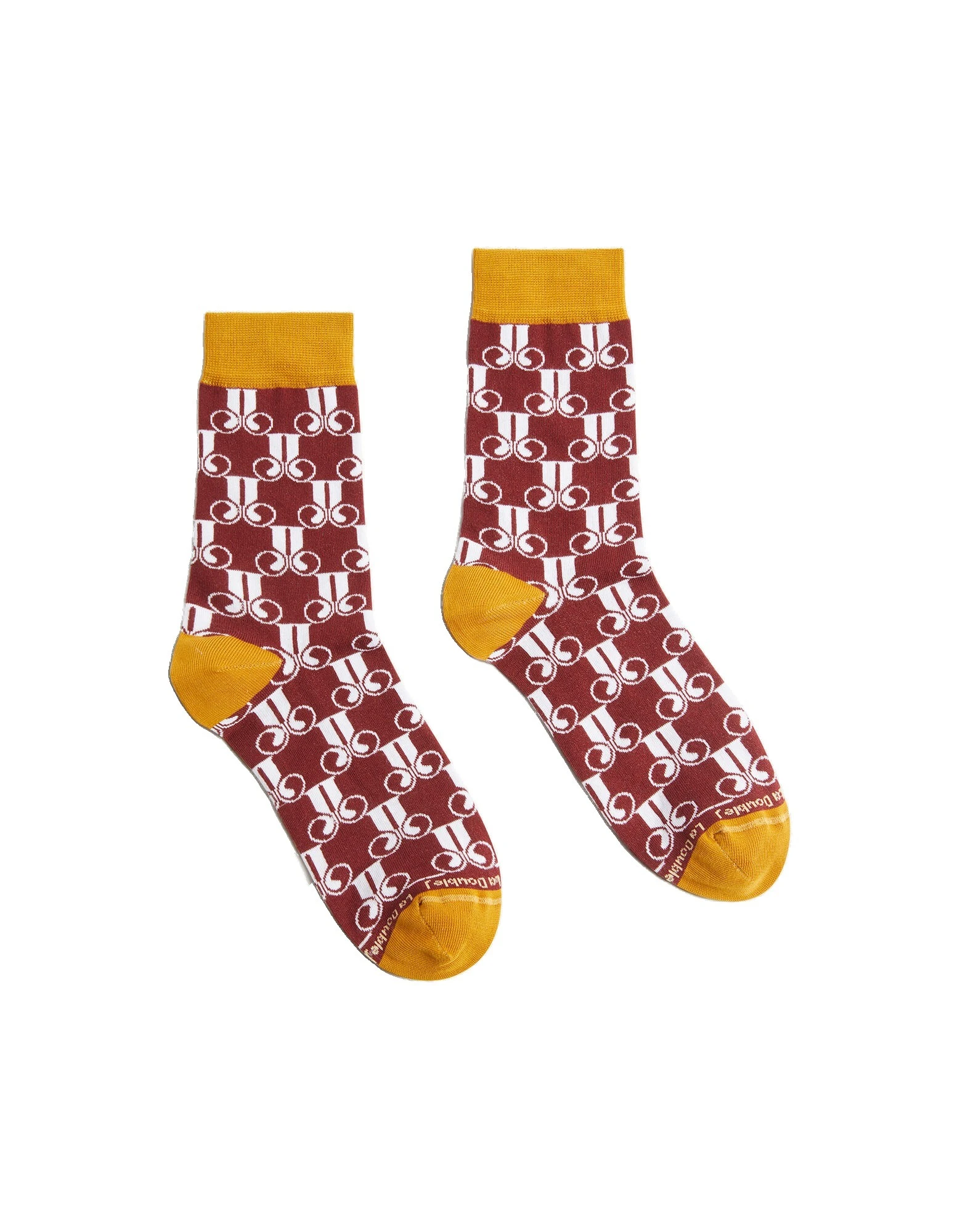 La DoubleJ All Time Socks in La DoubleJ Monogram Bordeaux at Luxury Shoes La DoubleJ All Time Socks in La DoubleJ Monogram Bordeaux at Luxury Shoes
