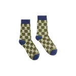 La DoubleJ All Time Socks in La DoubleJ Monogram Military Green at Luxury Shoes 