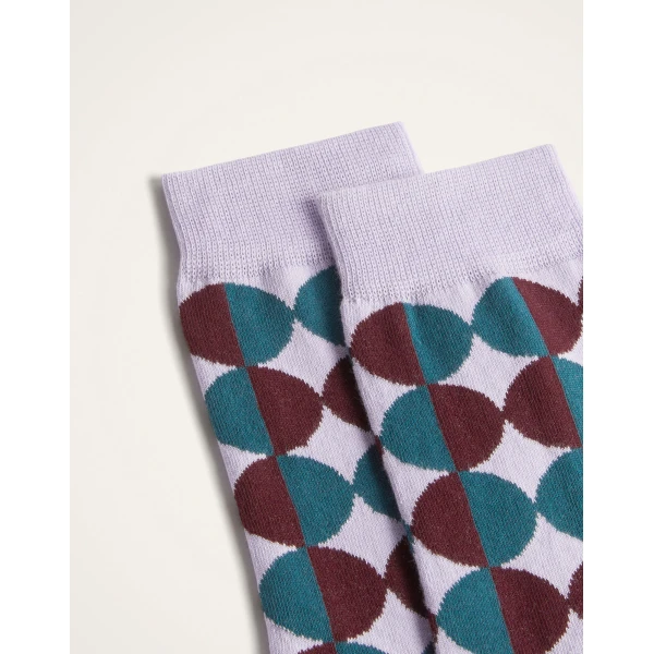 La DoubleJ All Time Socks in Sfere Lilac at Luxury Shoes 