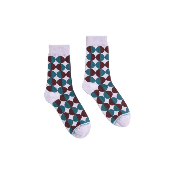 La DoubleJ All Time Socks in Sfere Lilac at Luxury Shoes 