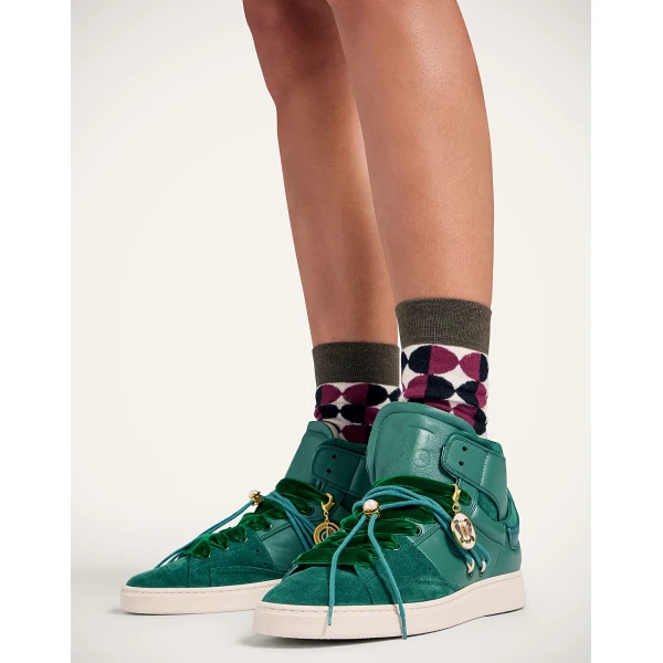 La DoubleJ All Time Socks in Sfere White at Luxury Shoes 