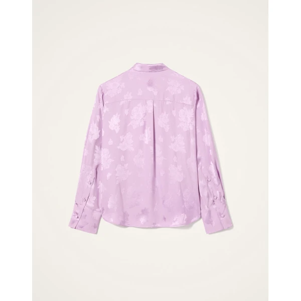 La DoubleJ Ascot Shirt in Lilac at Luxury Shoes 