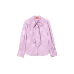 La DoubleJ Ascot Shirt in Lilac at Luxury Shoes 