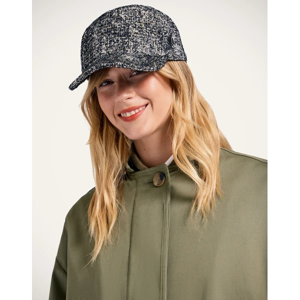 La DoubleJ Babeball Cap in Black & White at Luxury Shoes 