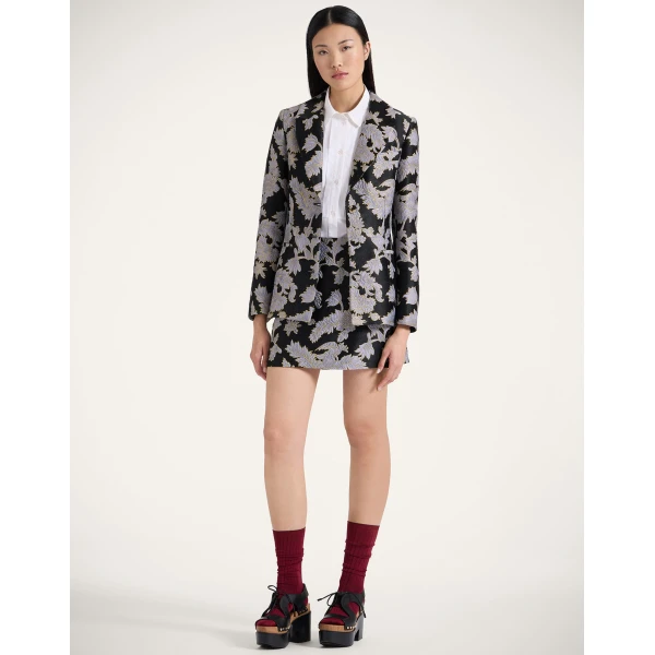 La DoubleJ Baia Mini Skirt in Lark Black, view 2