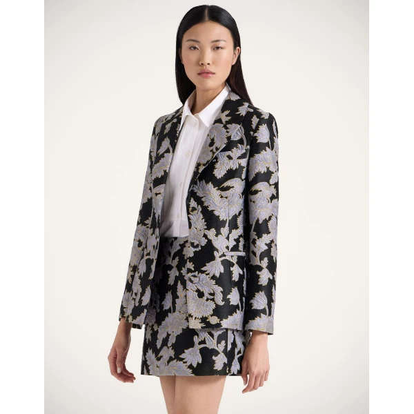 La DoubleJ Baia Mini Skirt in Lark Black, view 4