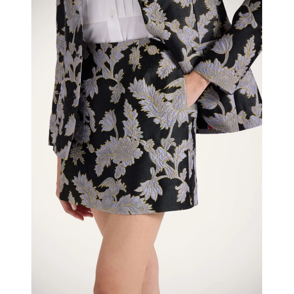 La DoubleJ Baia Mini Skirt in Lark Black, view 5