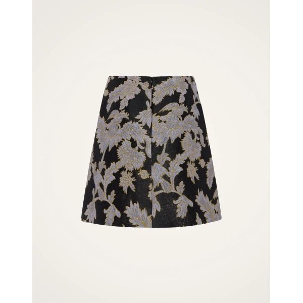 La DoubleJ Baia Mini Skirt in Lark Black, view 6