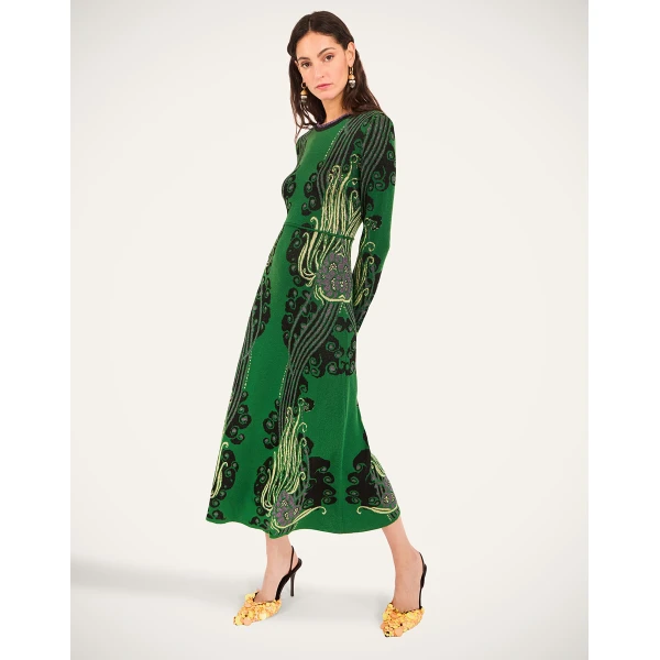 La DoubleJ Bee Dress in Atlantis Green, view 2