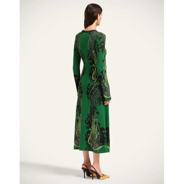 La DoubleJ Bee Dress in Atlantis Green, view 3