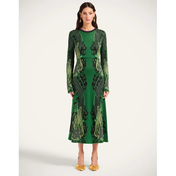 La DoubleJ Bee Dress in Atlantis Green, view 4