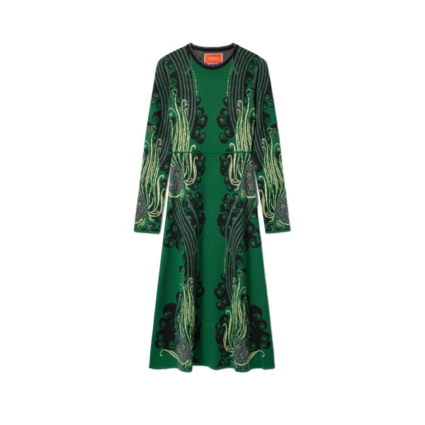 La DoubleJ Bee Dress in Atlantis Green