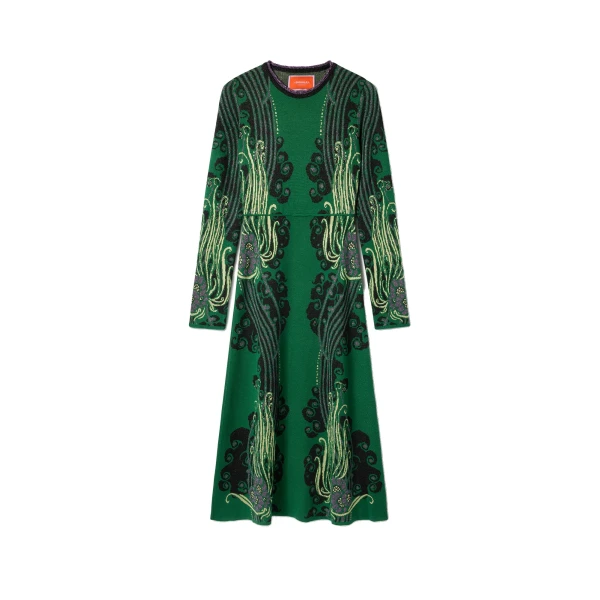 La DoubleJ Bee Dress in Atlantis Green