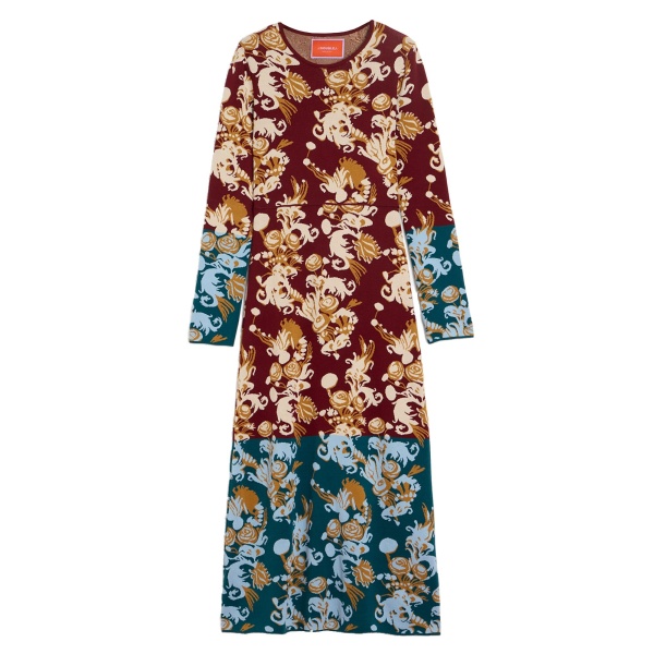 La DoubleJ Bee Dress in Coven Burgundy at Luxury Shoes 