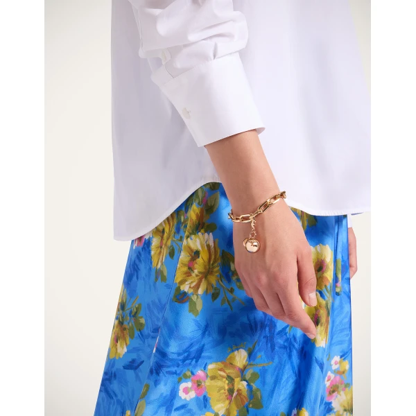 La DoubleJ Bell Charm in 24K Gold Plate, view 2